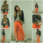 collage falda naranja